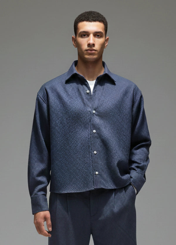 MEN'S SHIRT — TROPICAL SELF BLUE