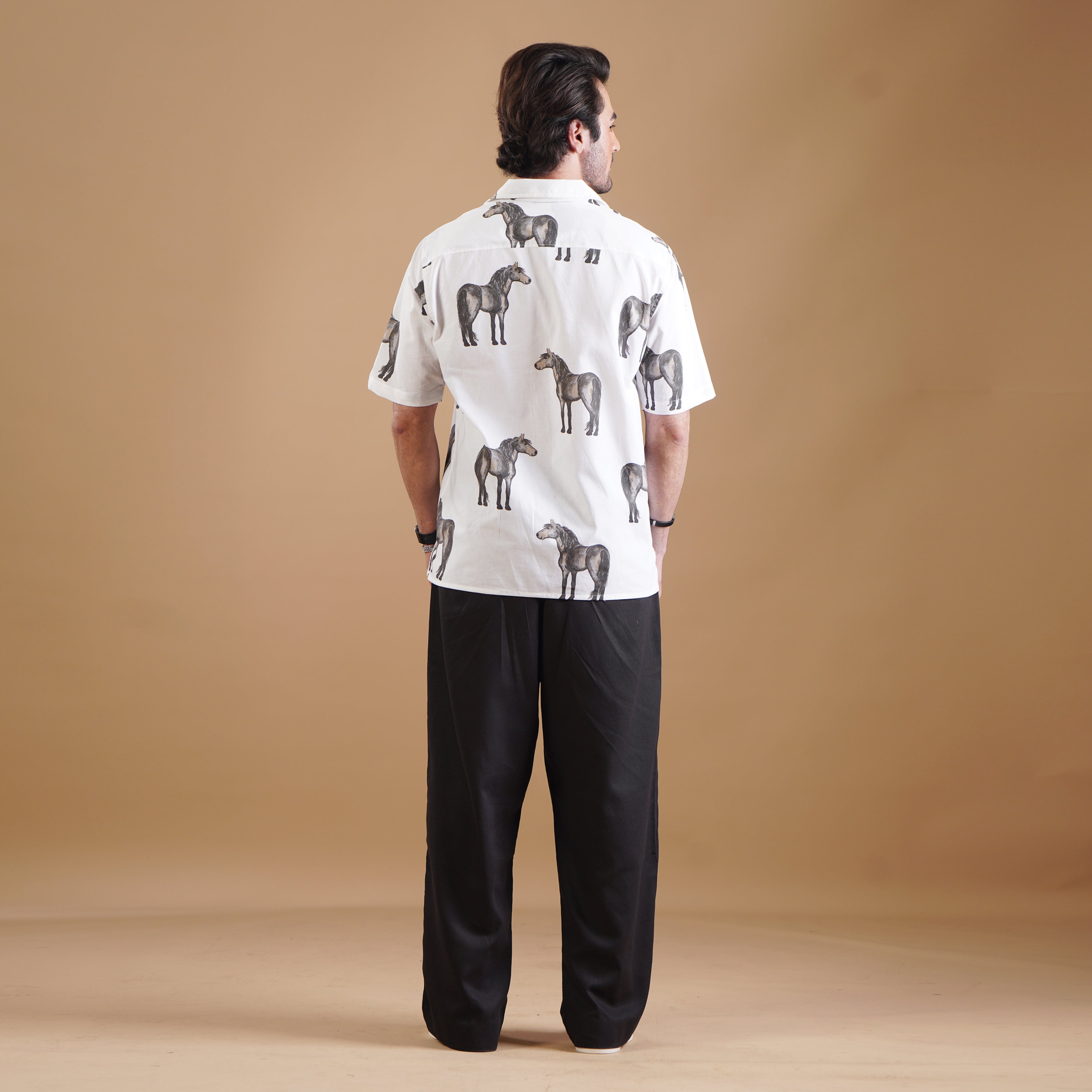 Men Horse Print Shirt