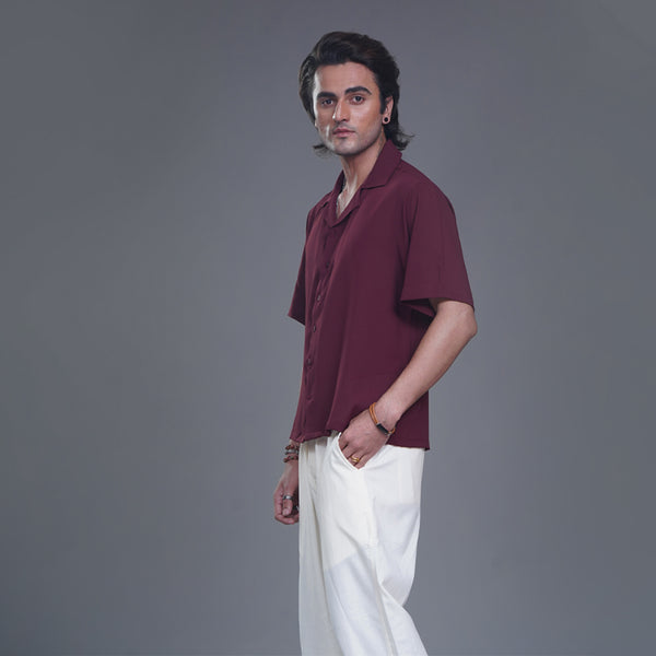 Plum and White Co-ord set