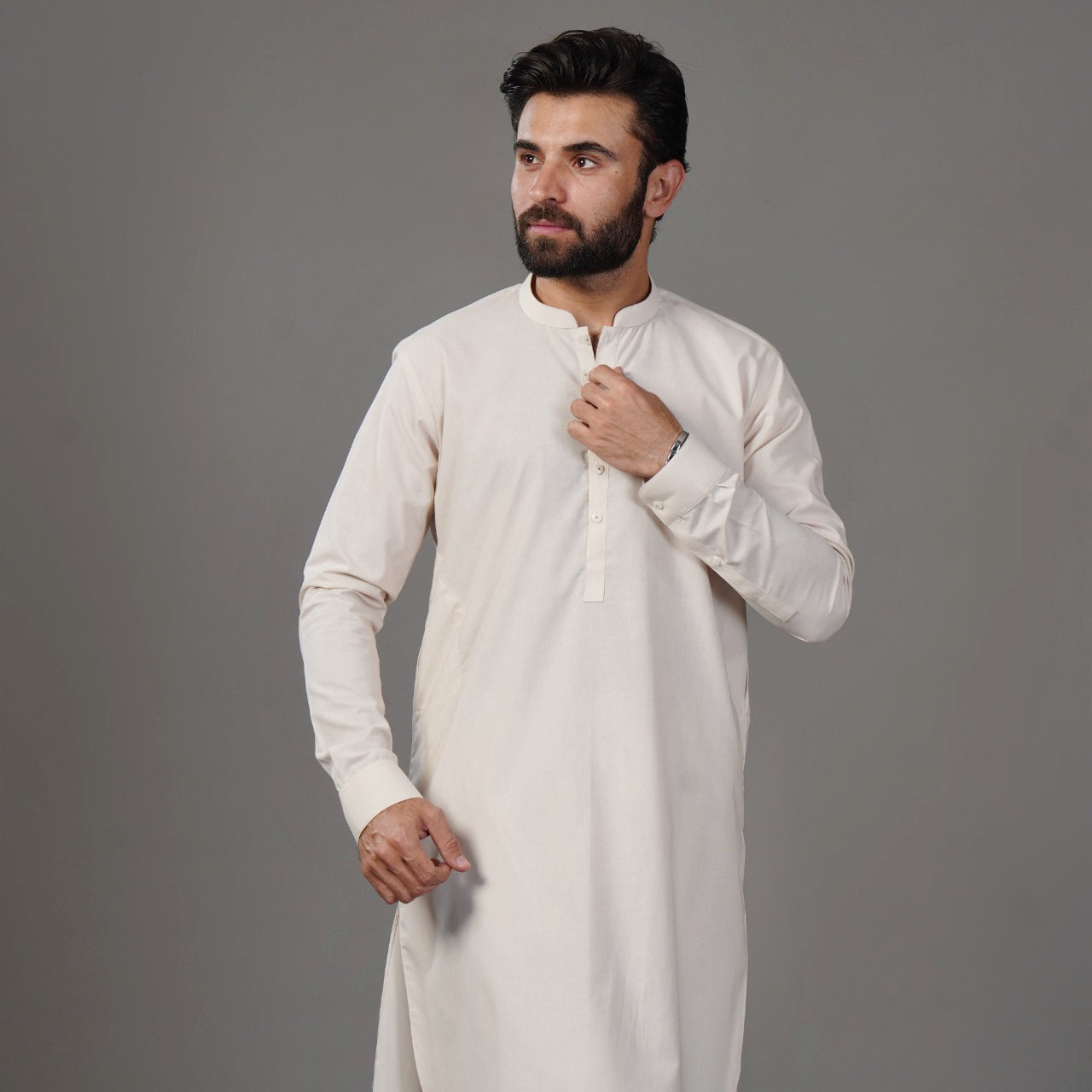 Men Off-white Shalwar Kameez