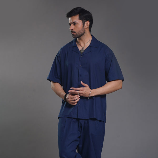 Navy blue Men Shirt