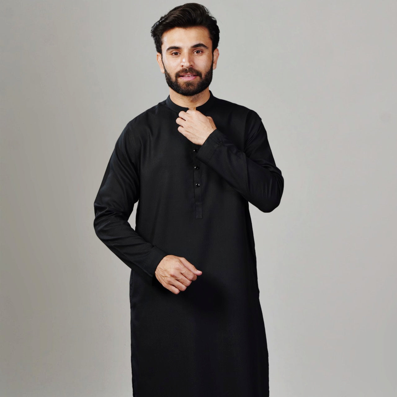 Plain Black Ban Shalwar Kameez
