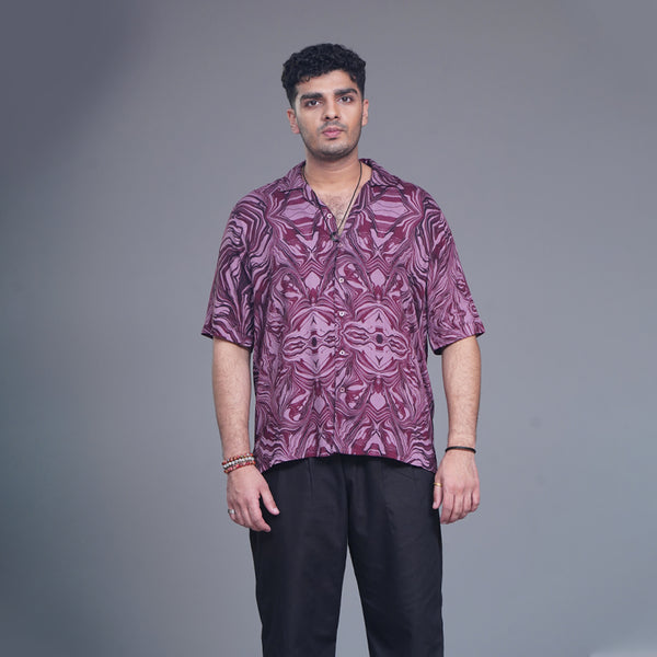 Purple pattern Men Shirt