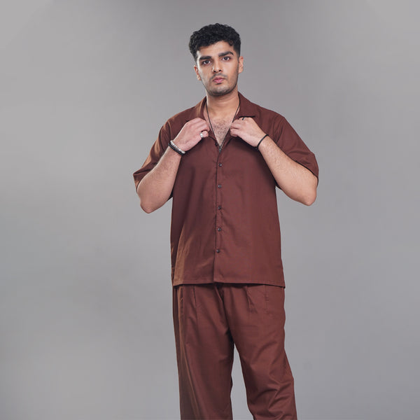 Brown Men Shirt