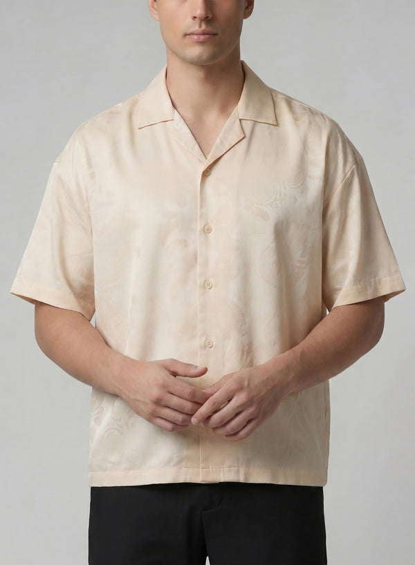 Men Skin Boxy-Fit Tropical Shirt