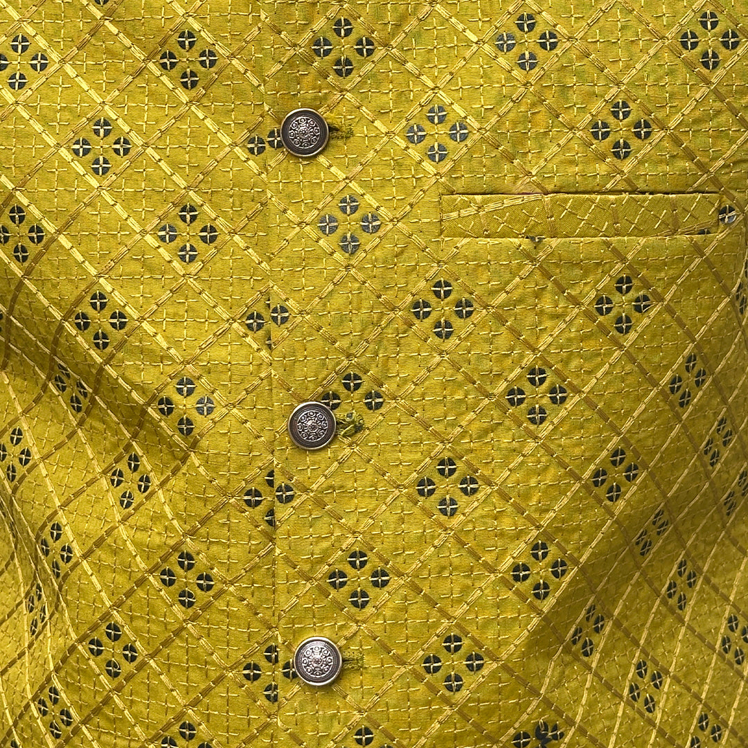 Embroidered Goldenrod Waistcoat
