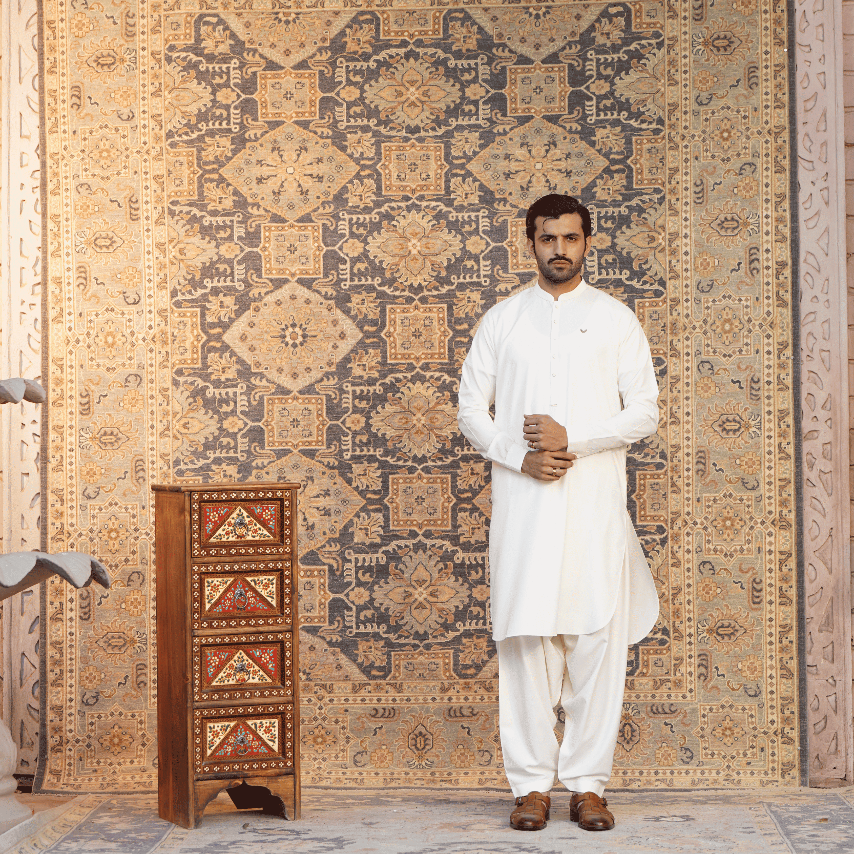 Off-White Shalwar Kameez