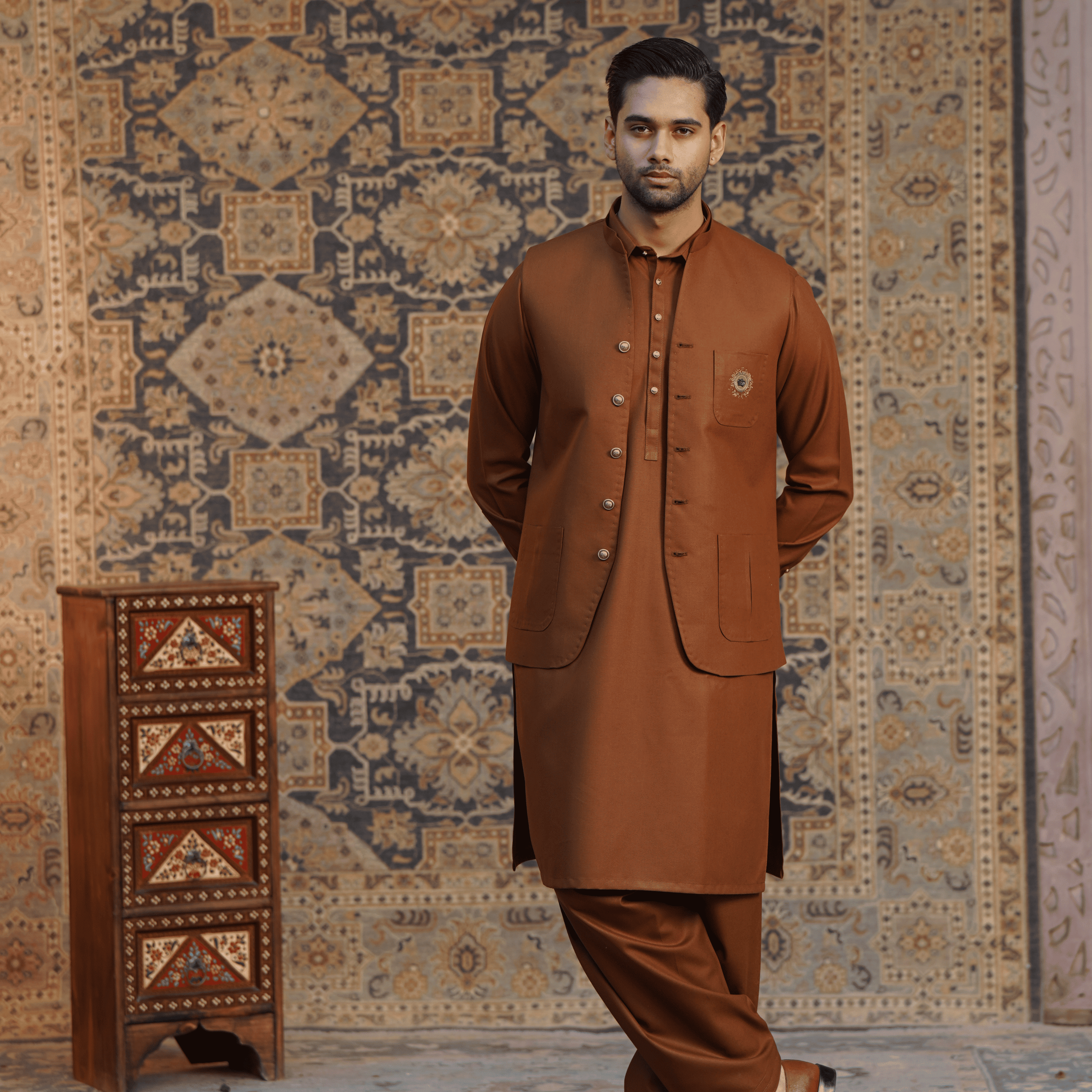 Brown Men Waistcoat