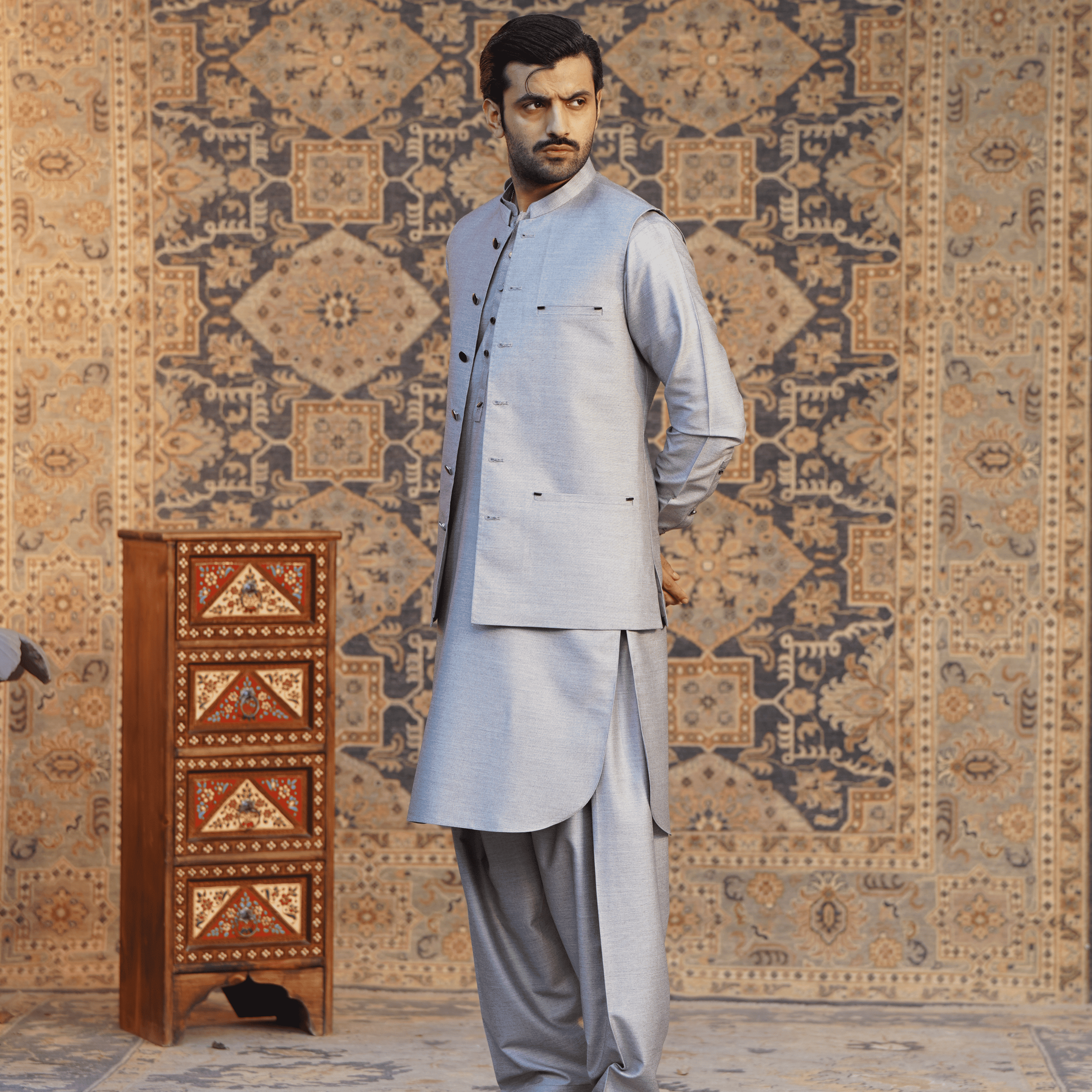 Steel Grey Men's Waistcoat