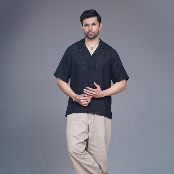 Black Resort Colar Shirt