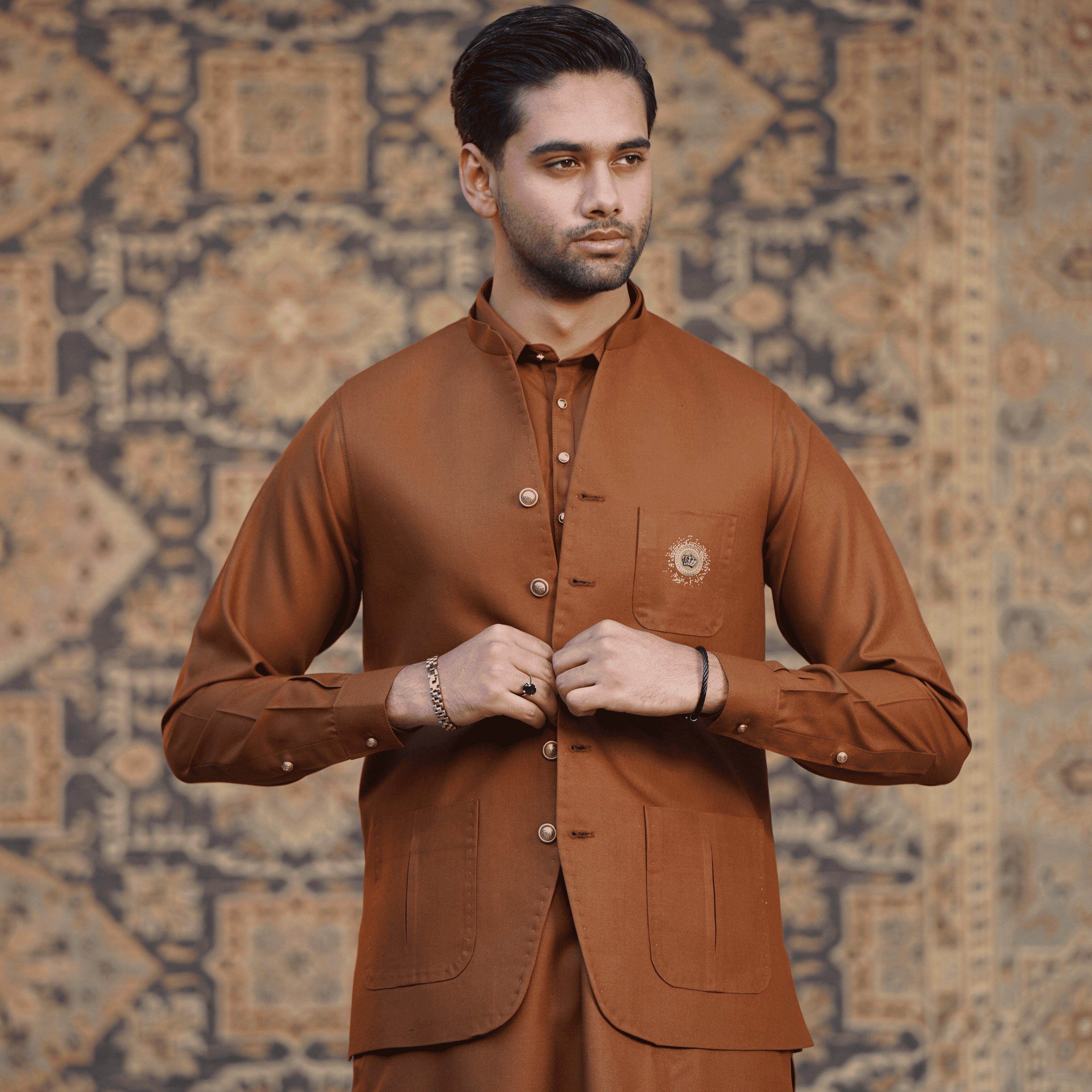 Brown Men Waistcoat