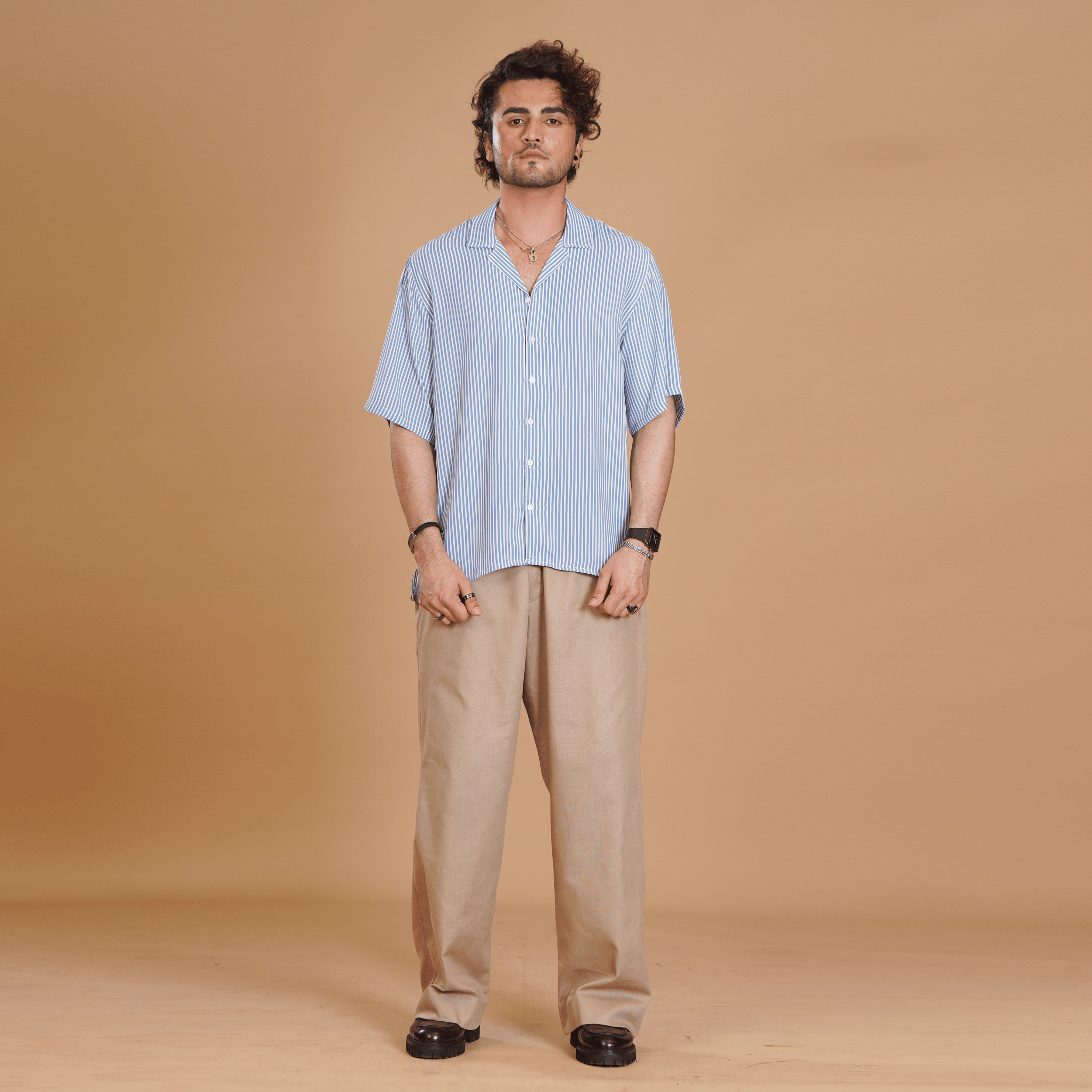 Khaki Pleated Trouser