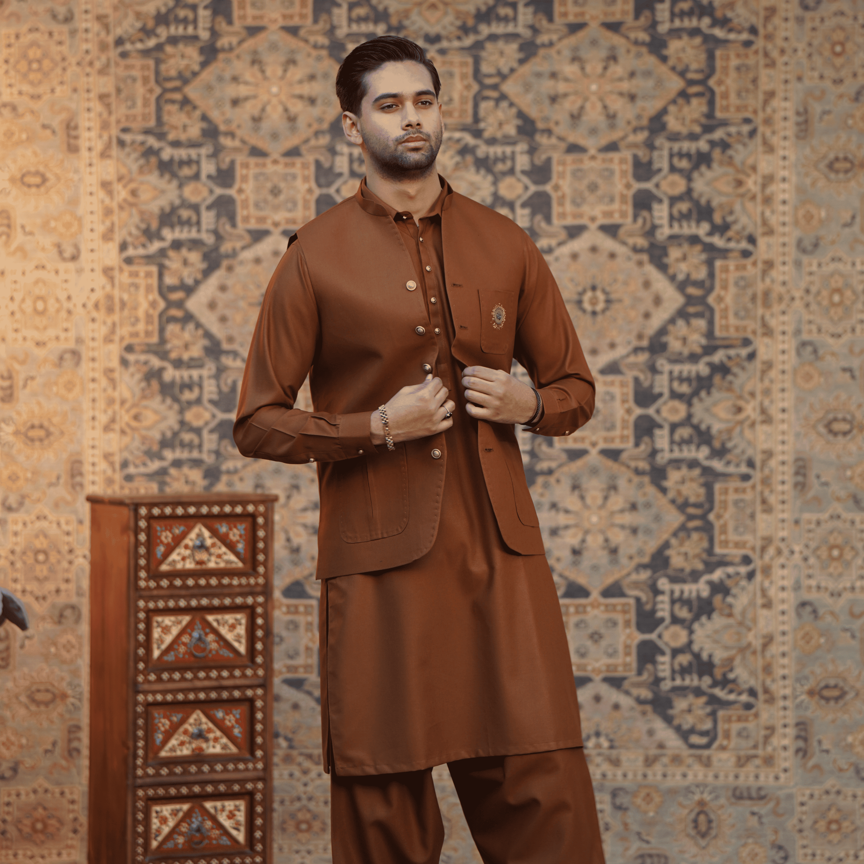 Brown Men Waistcoat