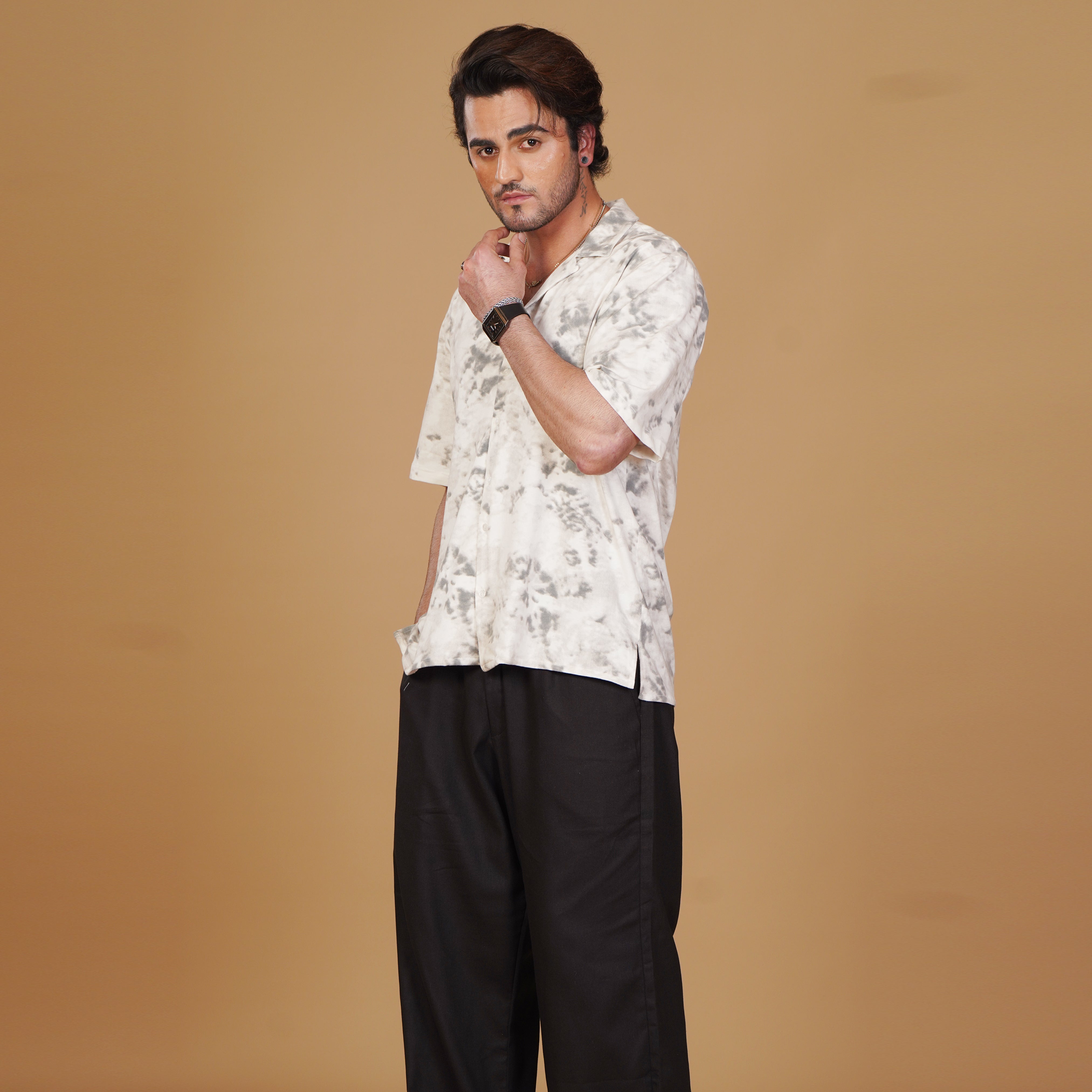 Men Tie & Dye Design Shirt
