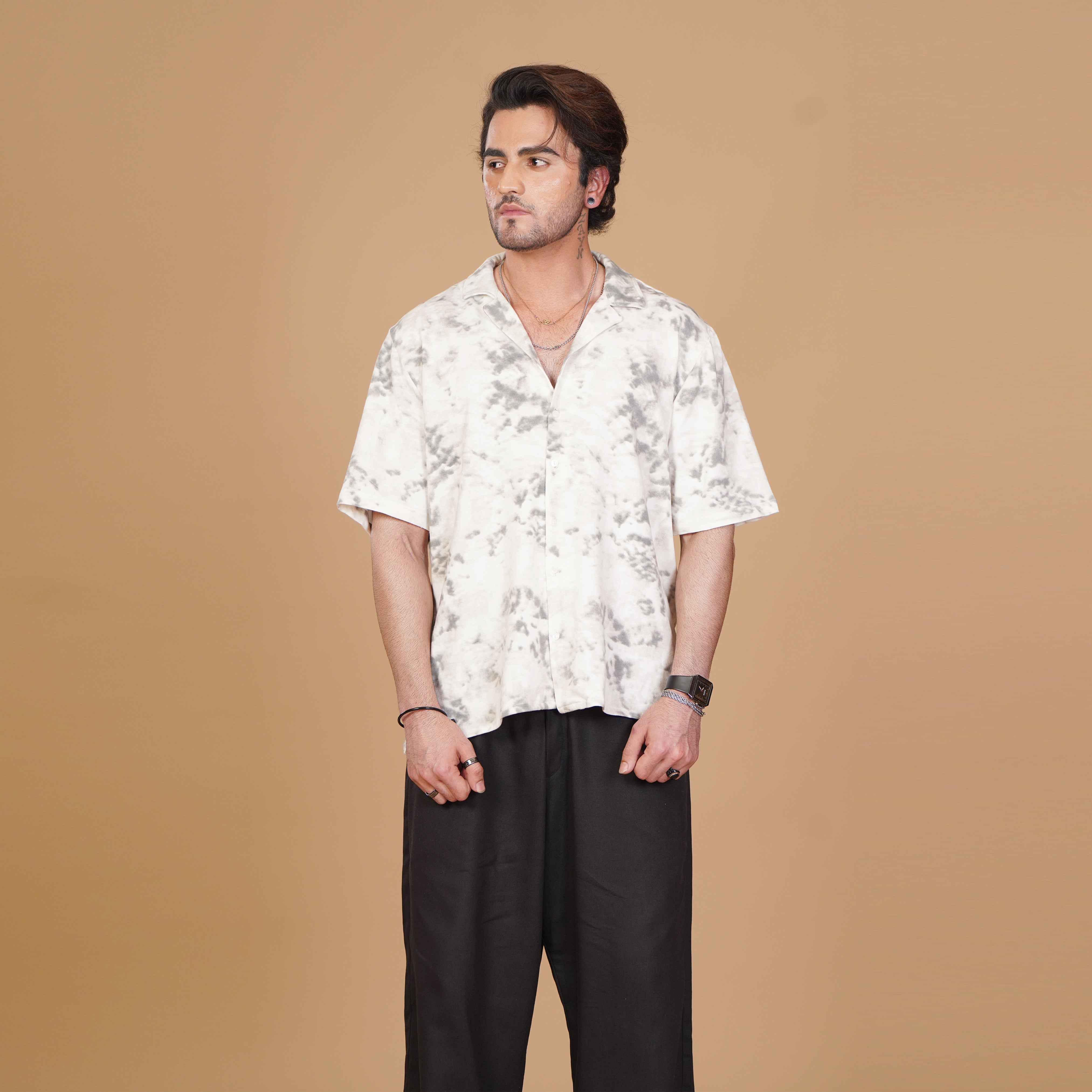 Men Tie & Dye Design Shirt