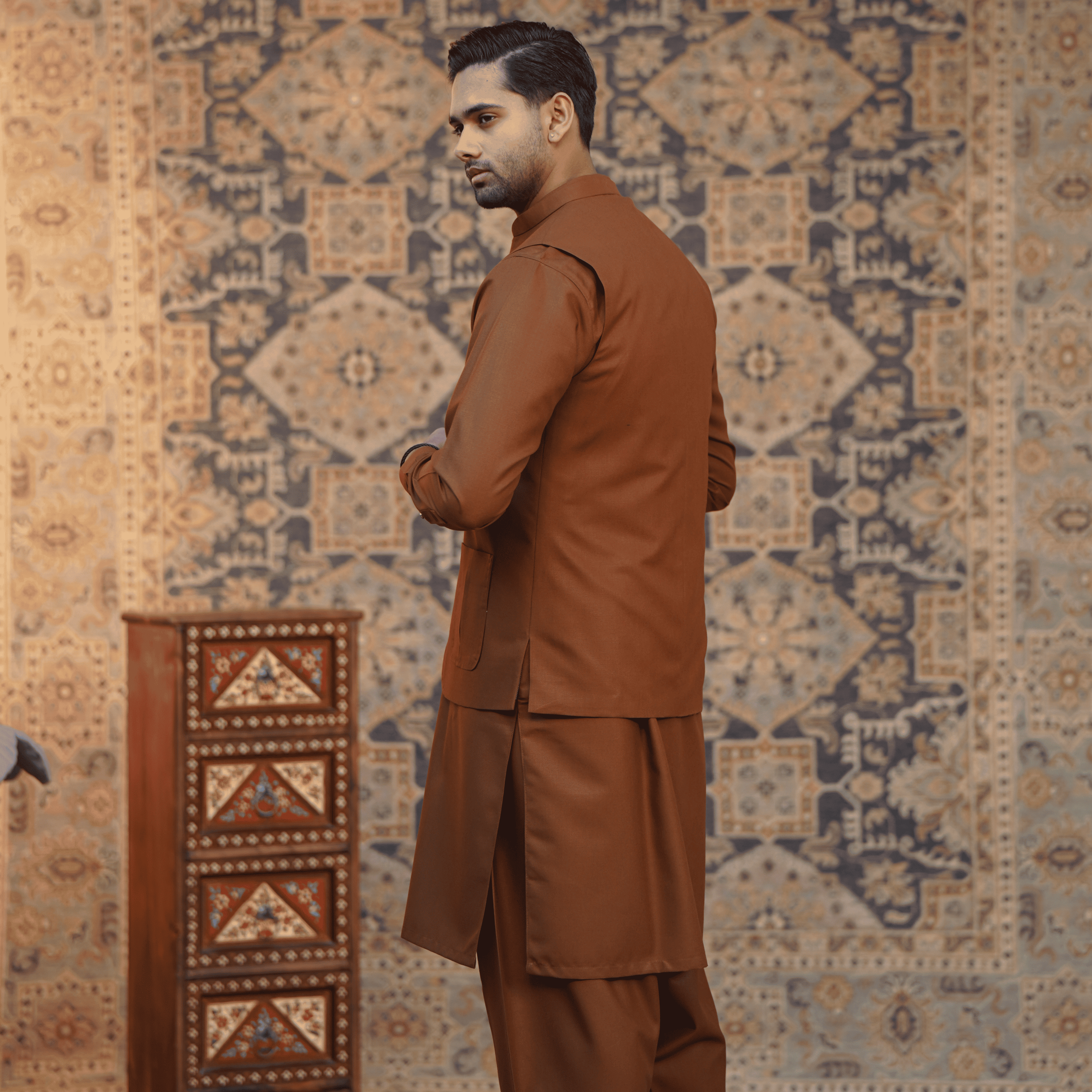 Brown Men Waistcoat