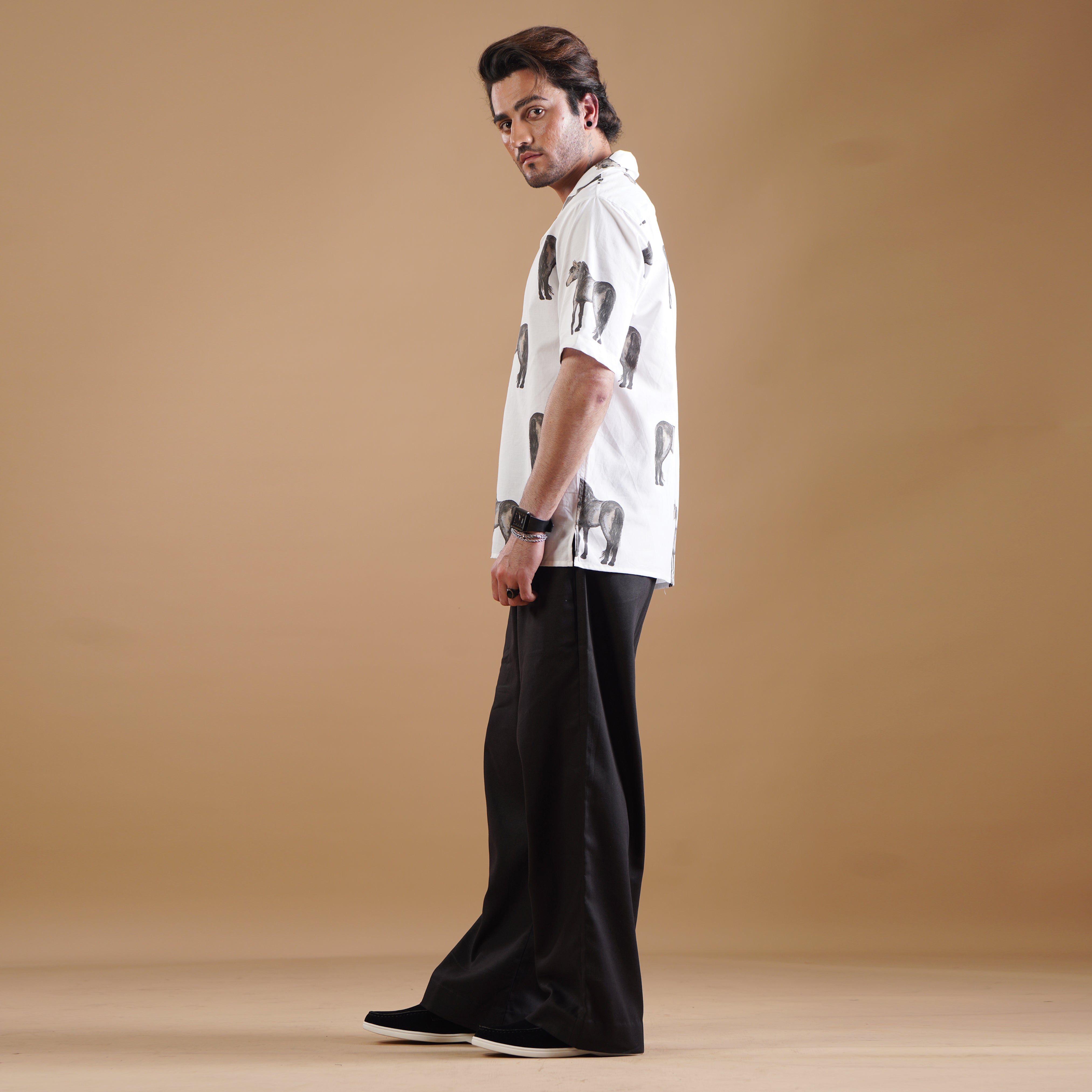 Men Horse Print Shirt