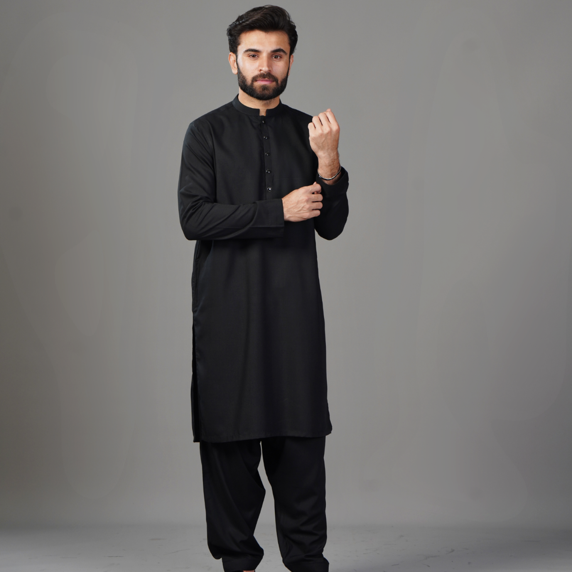 Plain Black Ban Shalwar Kameez