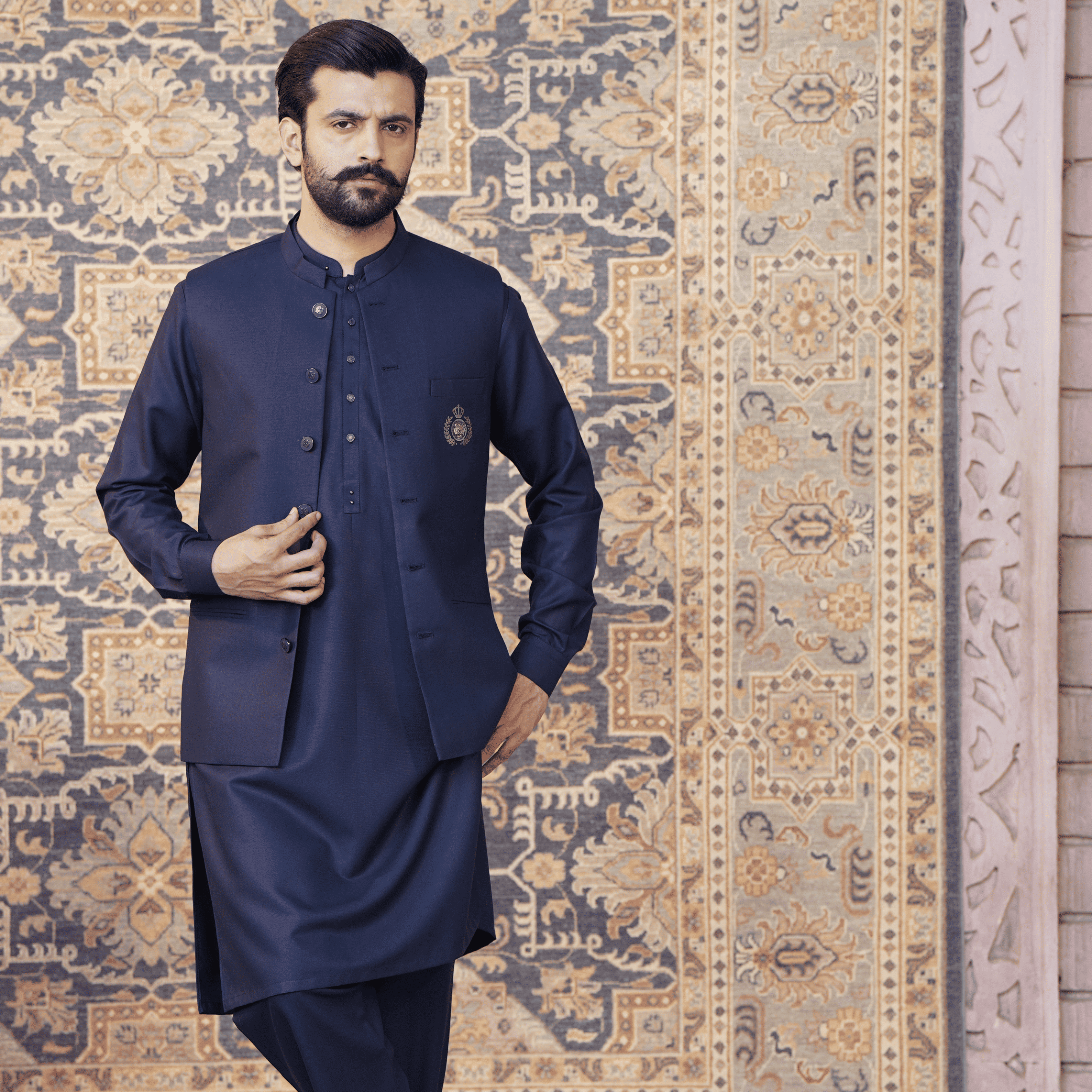 Navy Blue Shalwar Kameez