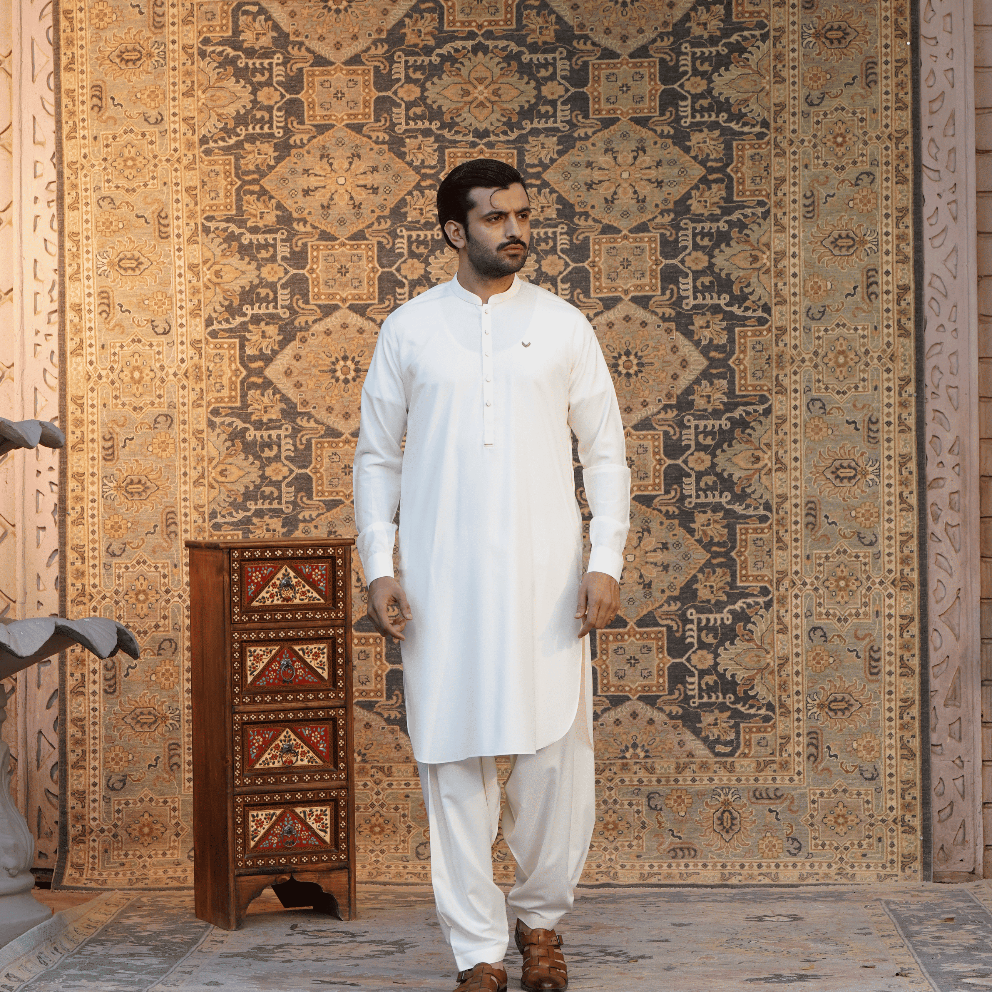Off-White Shalwar Kameez
