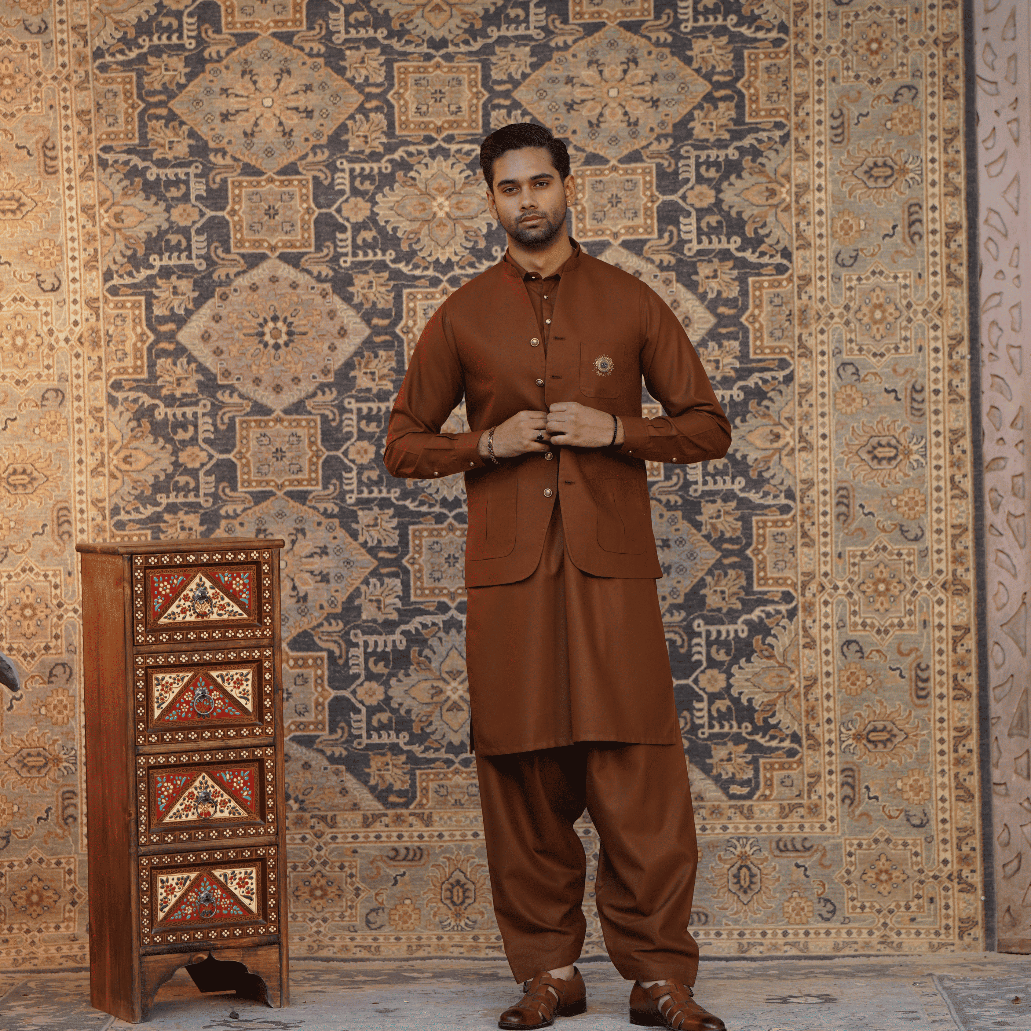Brown Men Waistcoat