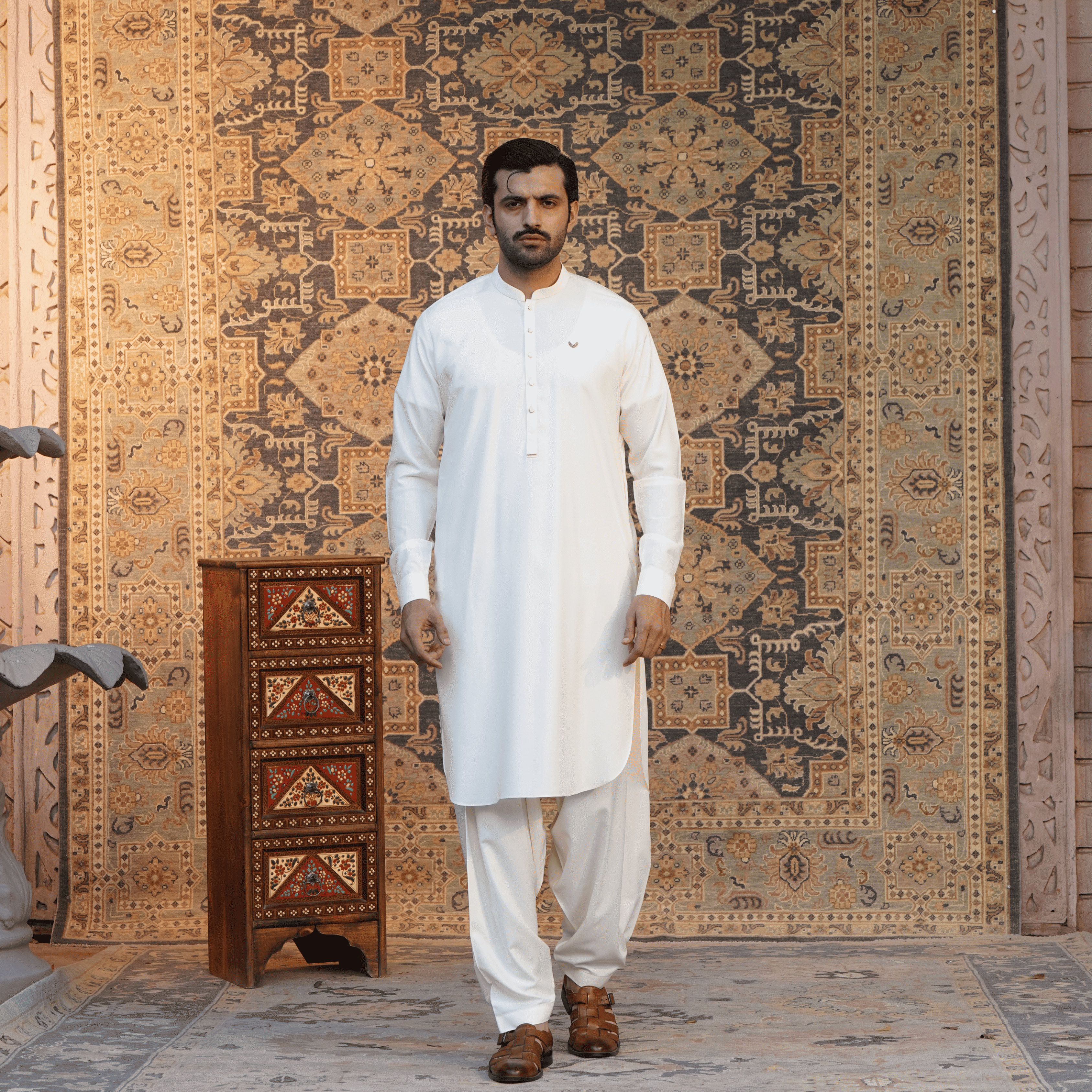 Off-White Shalwar Kameez