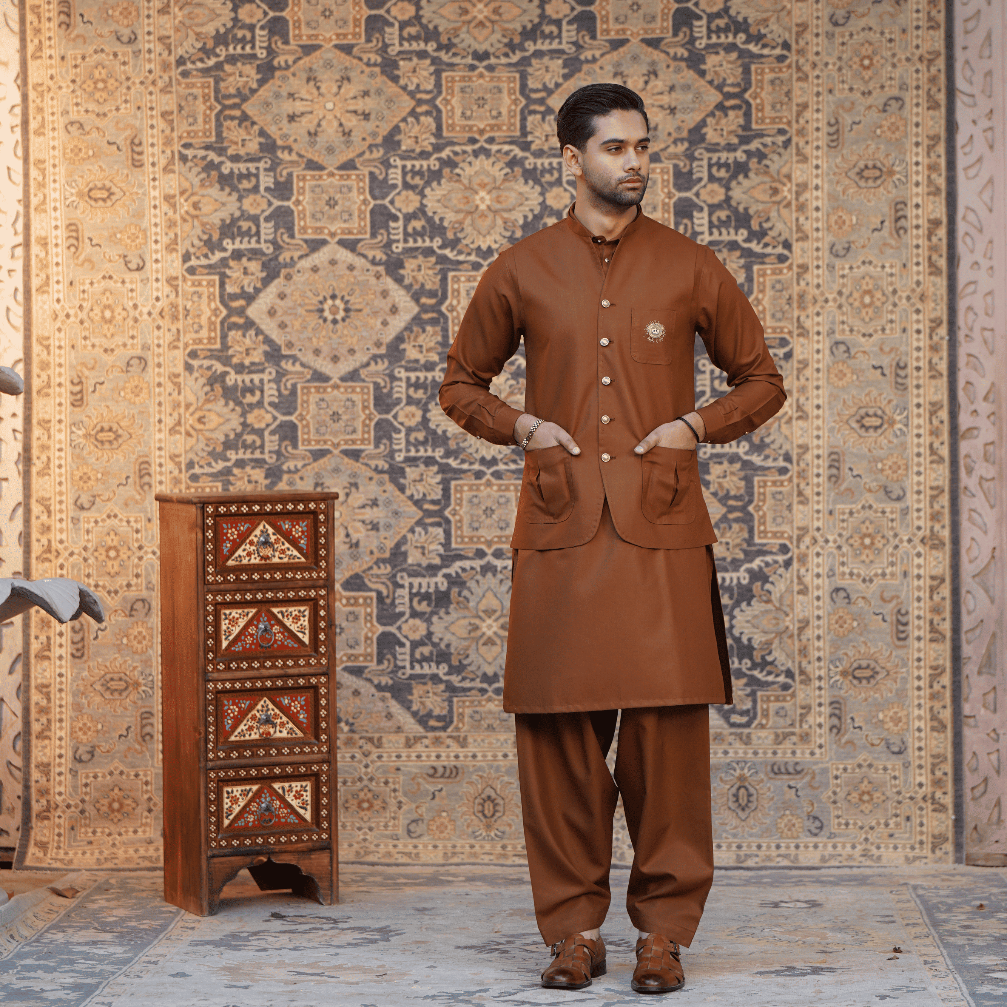 Brown Men Waistcoat