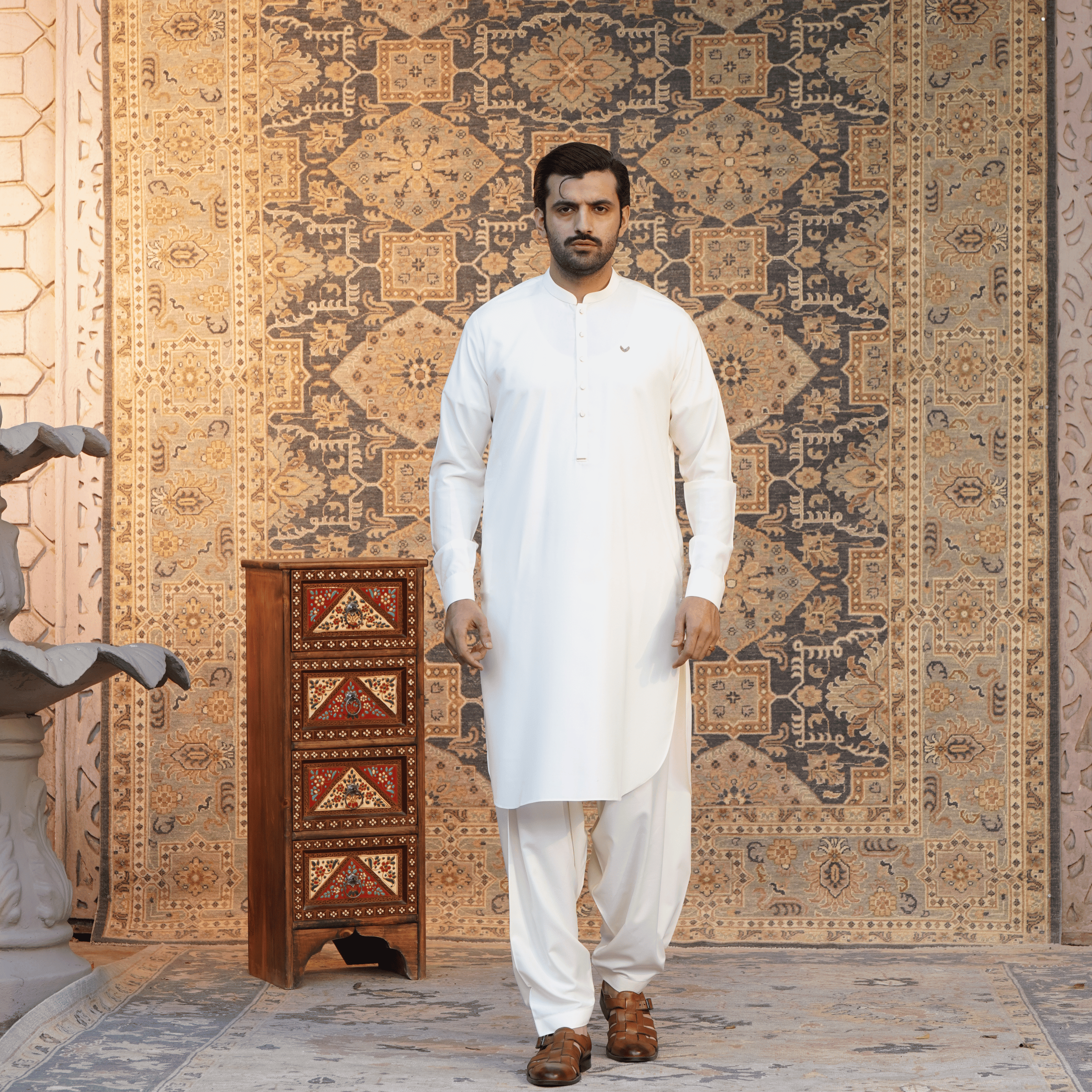 Off-White Shalwar Kameez