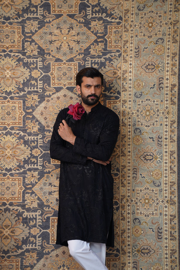 BLACK KURTA