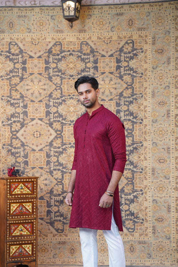 MAROON KURTA