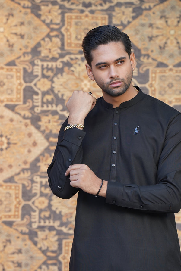 TROPICAL BLACK SHALWAR KAMEEZ