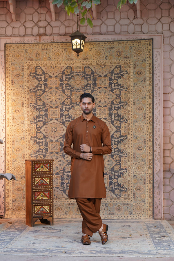 BROWN MEN SHALWAR KAMEEZ