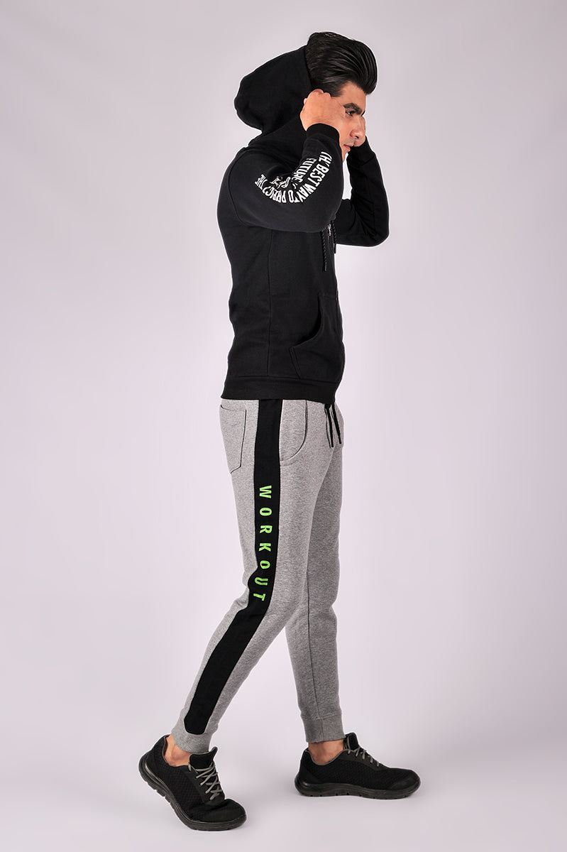 Black Zipper Hoodie