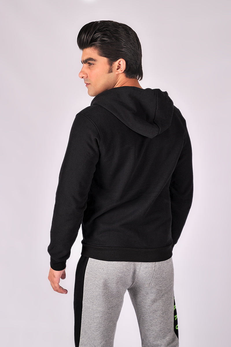 Black Zipper Hoodie